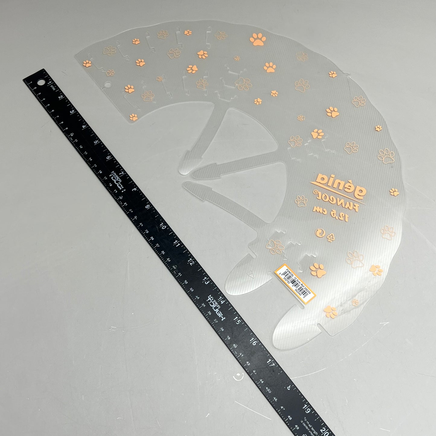 GENIA (12 PACK) Transparent Elizabethan Collar Quick Fasten 12.5cm Orange 306204