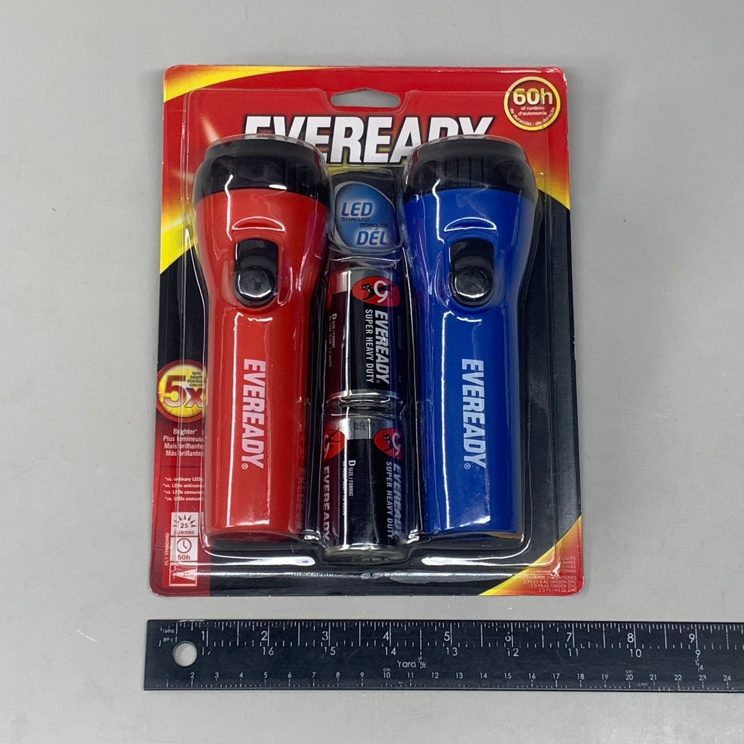 EVEREADY (2 PACK) General Purpose Flashlight 2 Batteries Included 9 Lumens EVEL152S