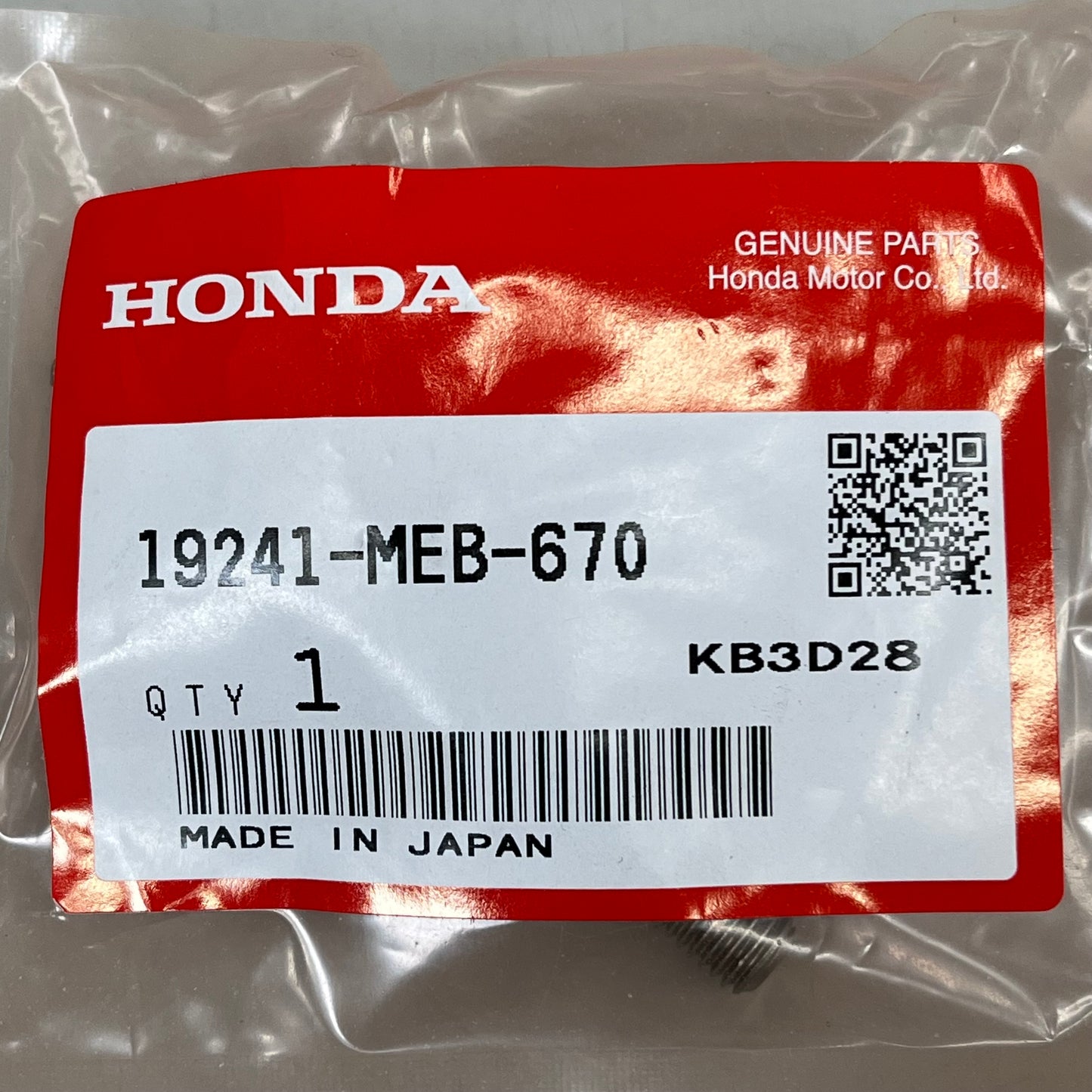 HONDA Water Pump Shaft CRF450R 2002-2008 Genuine OEM 19241-MEB-670