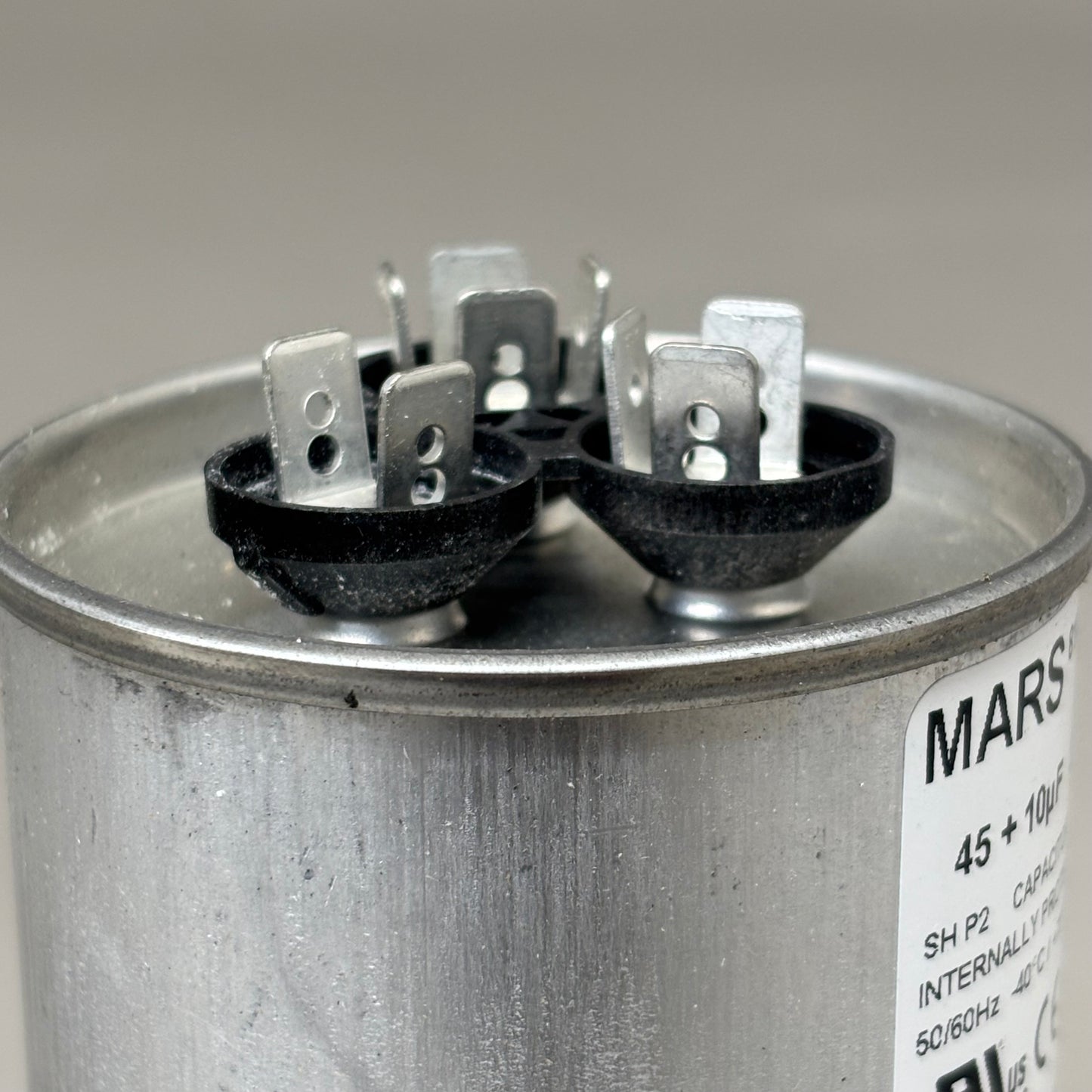 MARS Motor Run Capacitor Round 45/10MFD 440/370 VAC Dual Voltage Rated 14172