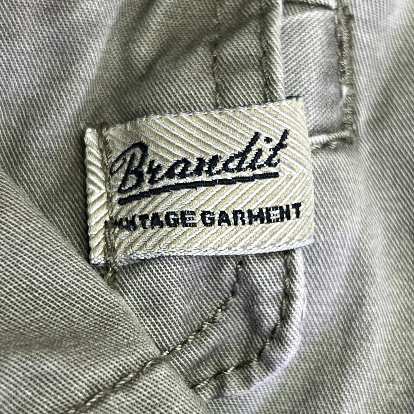 BRANDIT Military Jacket Vintage Cotton Inside & Out Men's Sz M Vintage Green