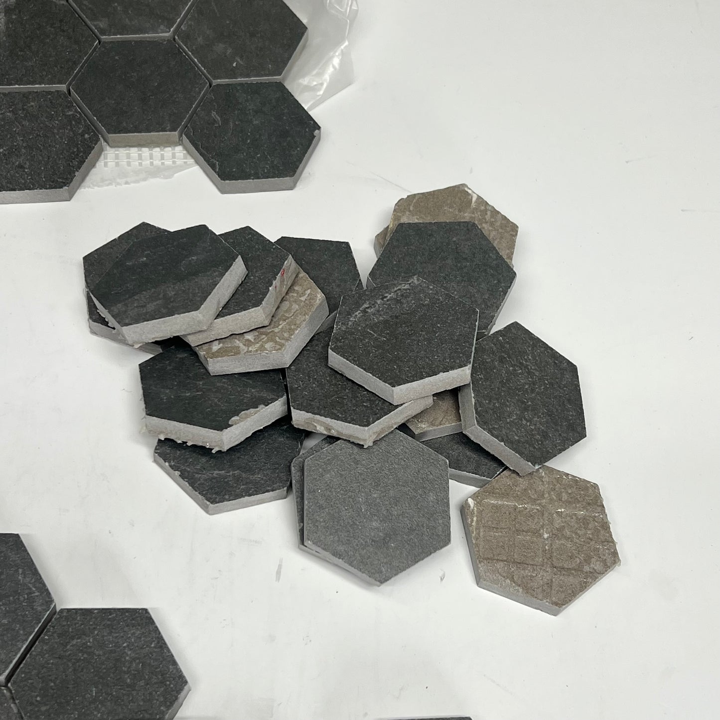 ZA@ ANATOLIA (6 PACK) Sheets of Hexagon Tile 13"x12" Slate Gray (As-is)