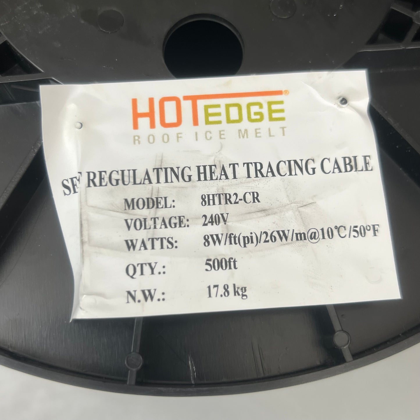 HOTEDGE Roof Ice Melt Self Regulating Heat Tracing Cable 500 FT 240V 8W 8HTR2-CR