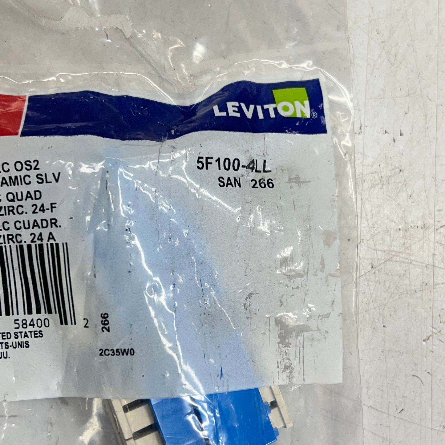 LEVITON Sdx Precision Molded Fiber Adapter Plate Single-mode Yellow 5F100-4LL