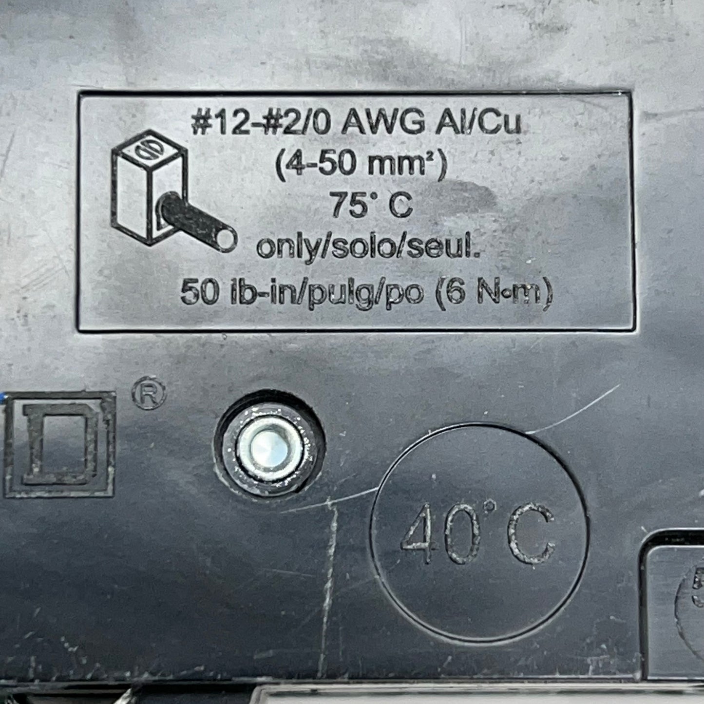 SQUARE D 100Amp Circuit Breaker Bolt-On 2 Pole 240 Volt QOB2100