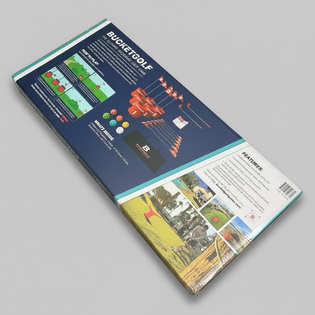 BUCKETGOLF Ultimate Backyard Golf Game Set 6 Hole 2 Club Bundle 2332