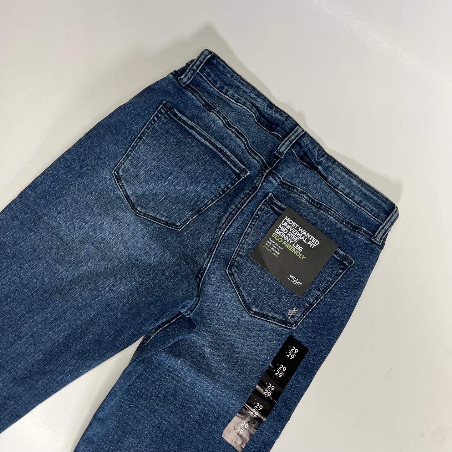 SILVER JEANS CO. Most Wanted Mid Rise Skinny Stretch Jeans Women's Sz 29/29 Blue