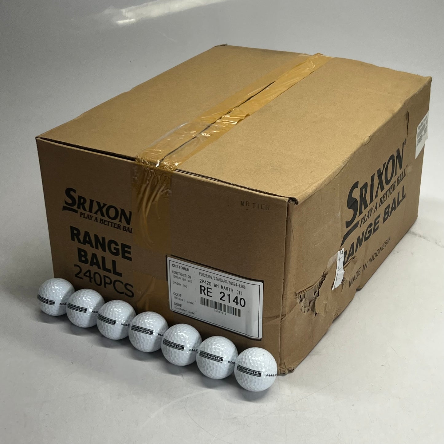 SRIXON Marathon Range Golf Balls 240 PACK White RE 2140