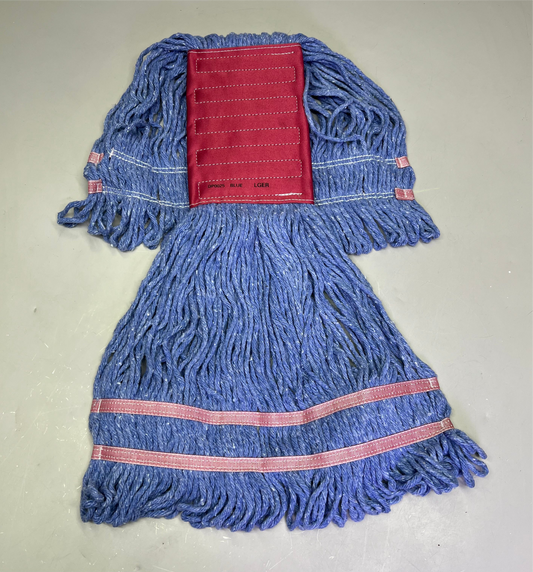 SHENZHEN MIREA CO. (18 PACK)  Synthetic Polyester Mop Heads With Headband - BLUE