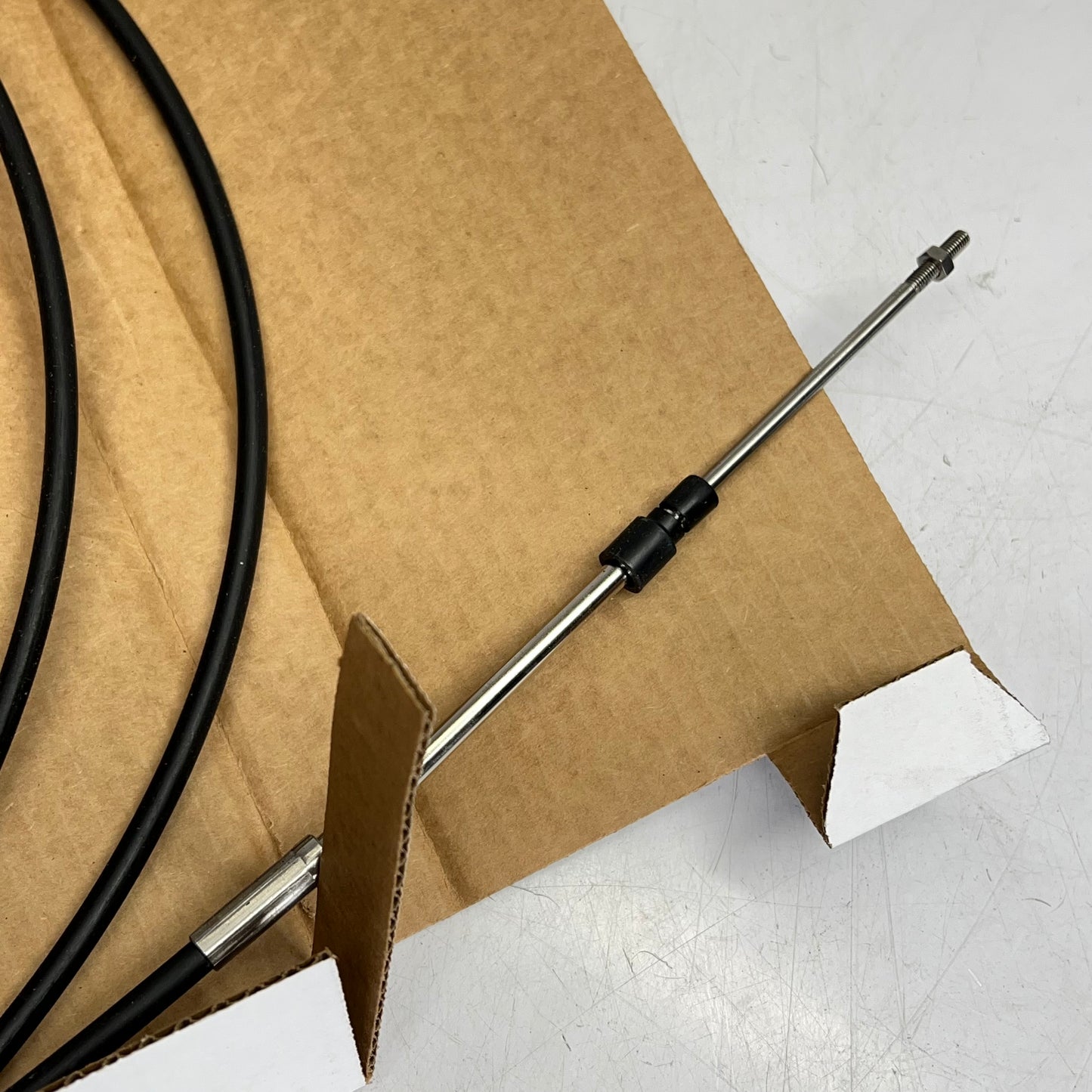 UFLEX Engine Control Cable 3300 Style 3.4” (87 mm) 10-32 UNF Threads Black C8X12
