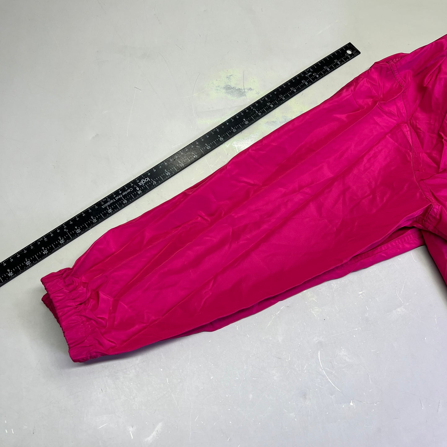 BALENCIAGA Oversized Logo Raincoat Made In Italy Women's Sz 38 Magenta