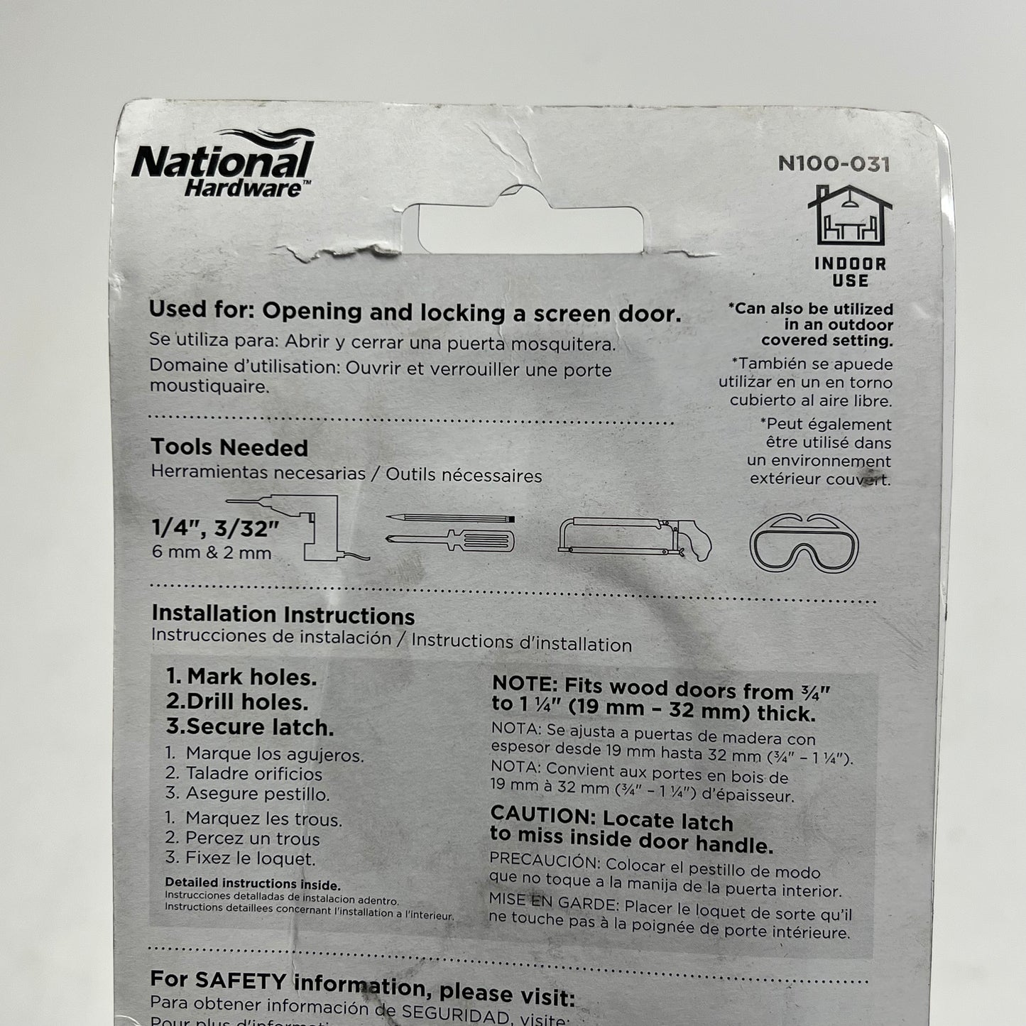 NATIONAL HARDWARE Colonial Push Button Latch Keyed 1-3/4" Holes Black N100-031
