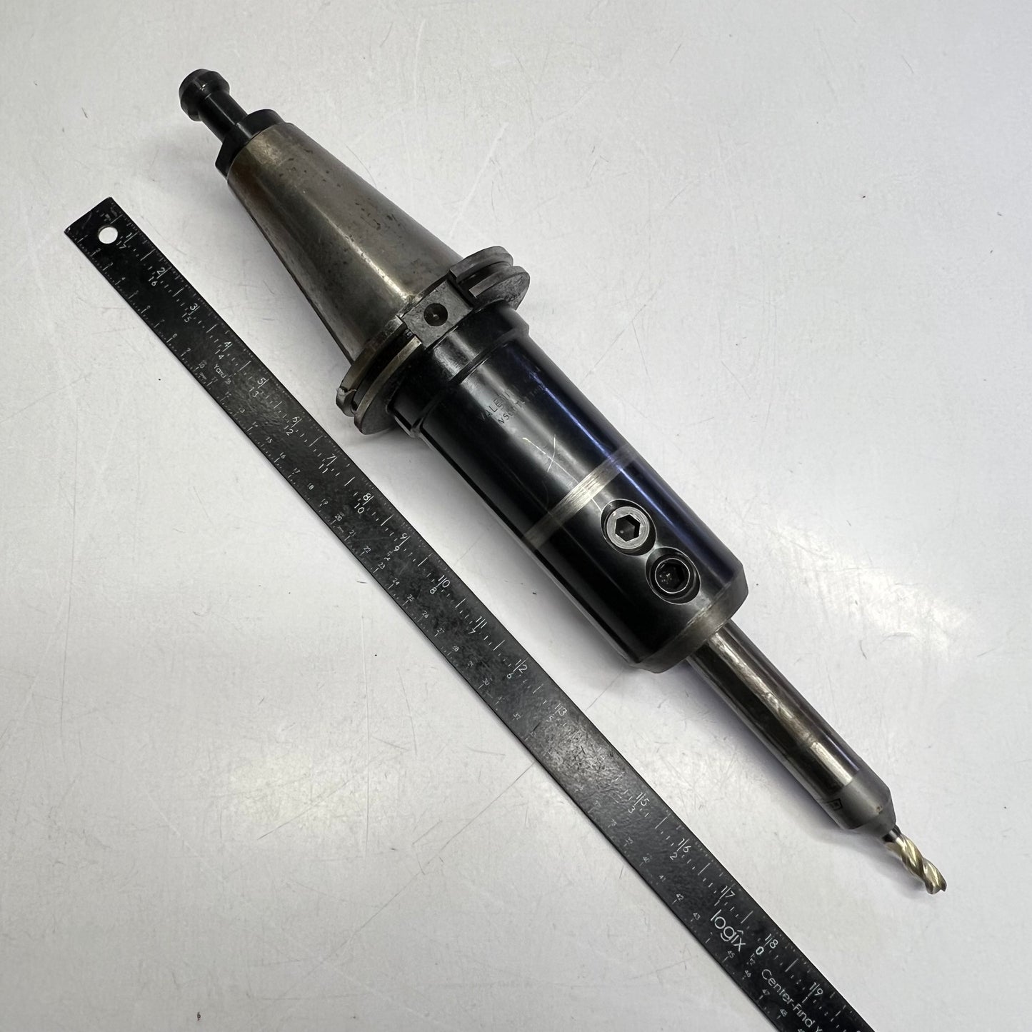 VALENITE Tool Holder w/ Weldon 3/8-mmh2 End Mill Attachment V50CT-E100L (Used)