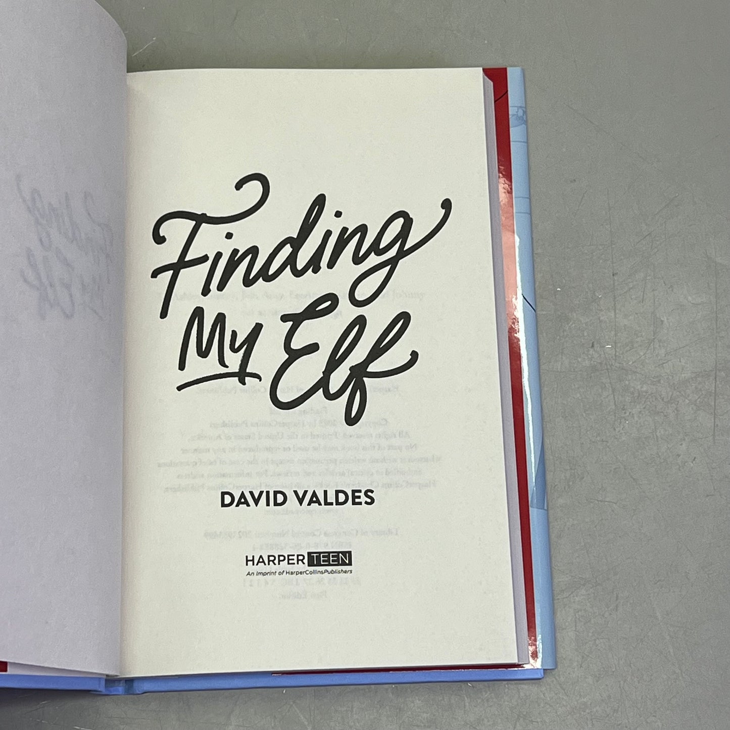 FINDING MY ELF Young Adult Fiction Christmas Hardcover Book By David Valdes