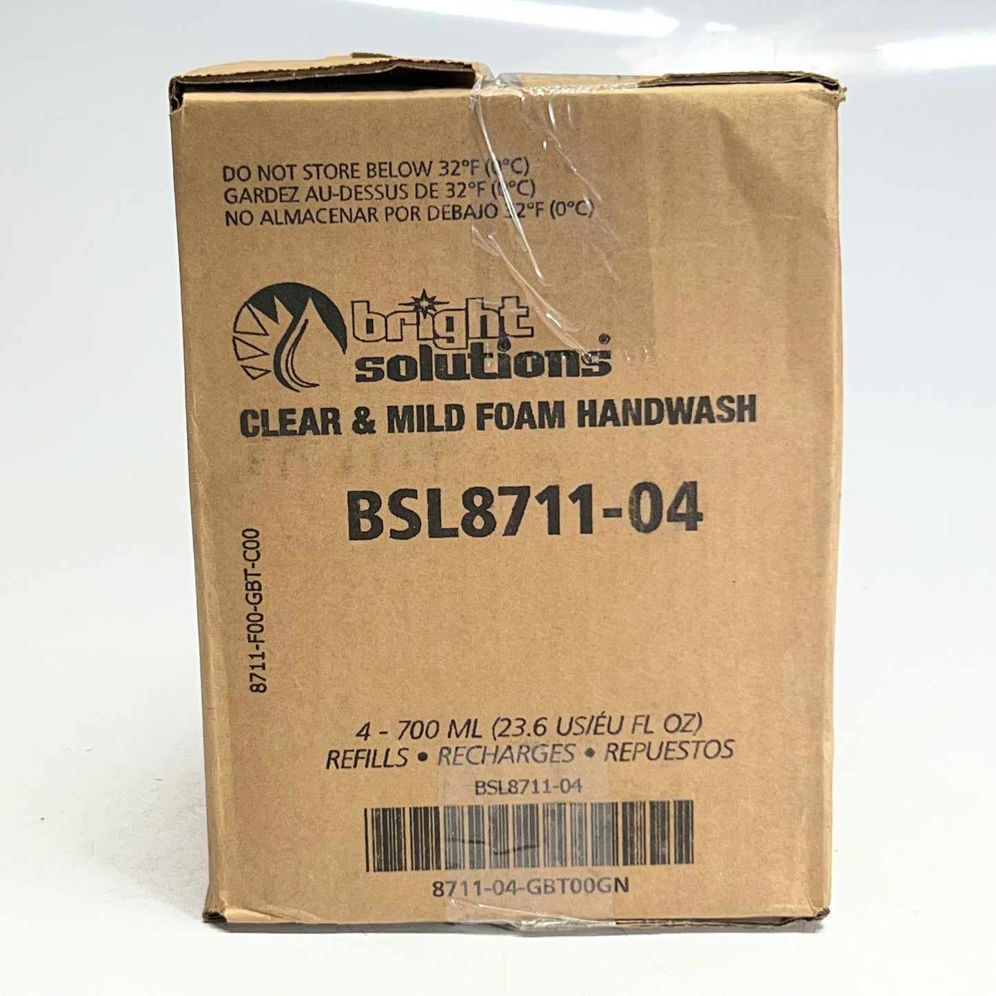 ZA@ BRIGHT SOLUTIONS (4 PACK) Clear & Mild Foam Handwash 23.6 fl. oz. Clear BB 10/28 BSL8711-04 (New Other, Distressed Box)