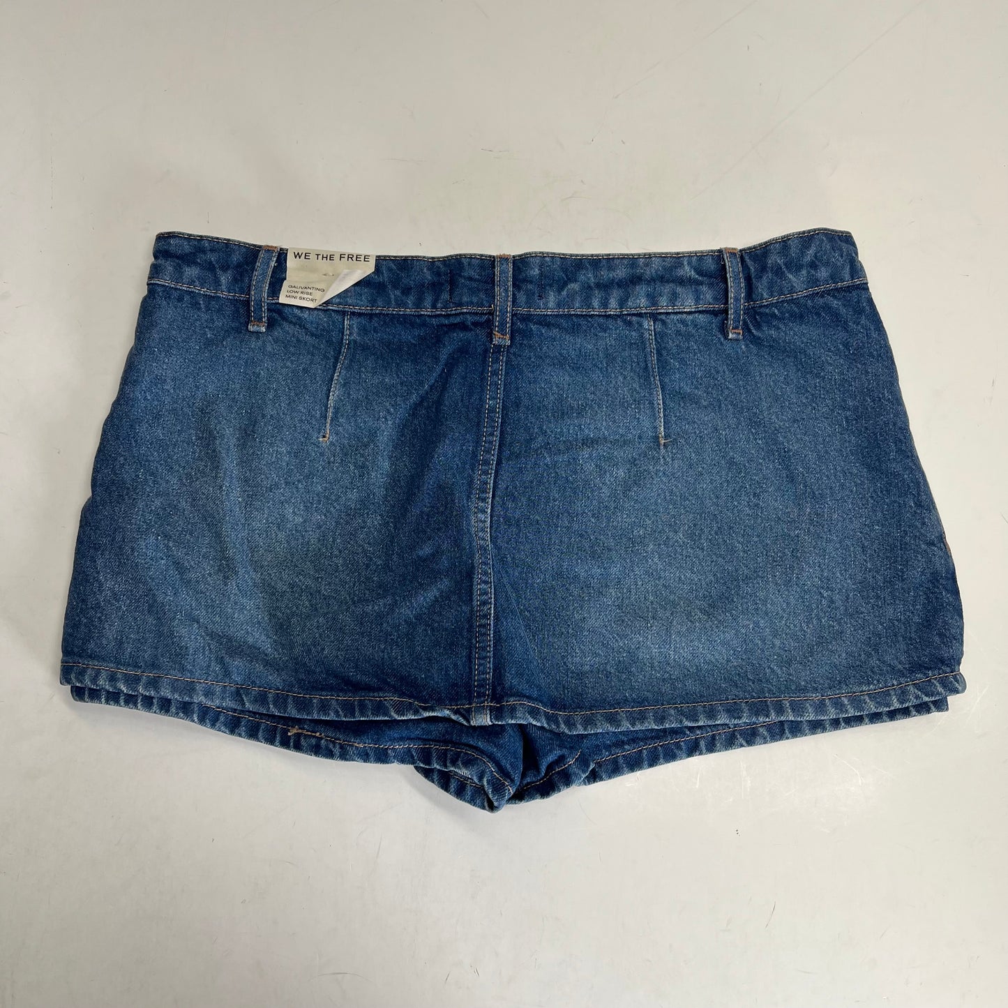 FREE PEOPLE Gallivanting Peekaboo Skort Women's Sz 31 Blue Rebel OB1904070