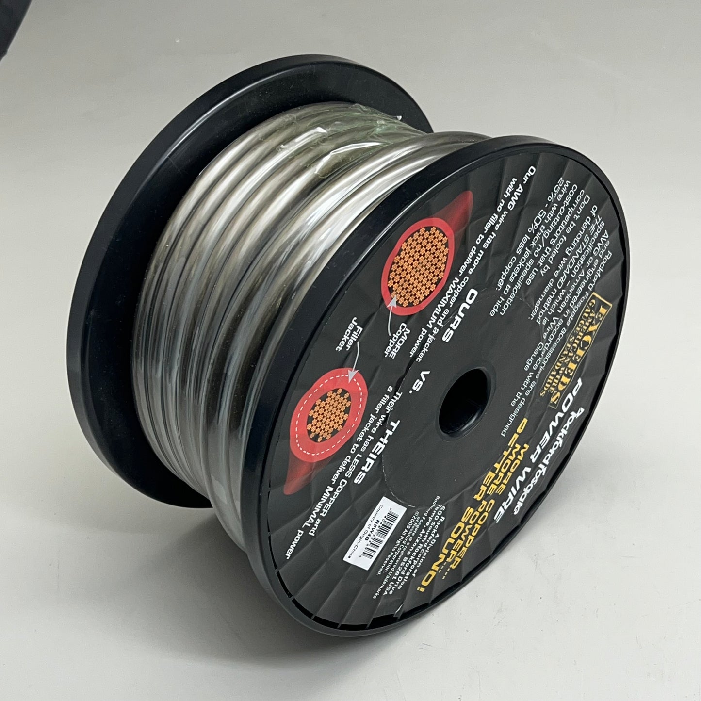 ROCKFOSGATE Power Wire 4 AWG Max Performance w/ More Copper Content 100' RFW4B