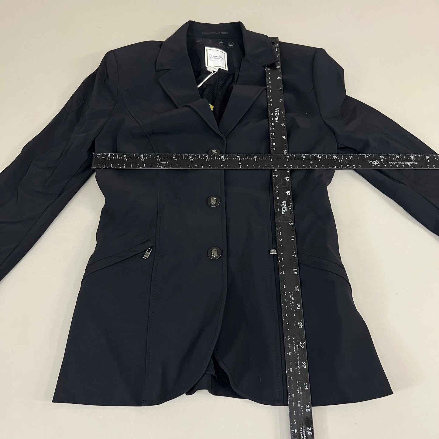 SAMSHIELD Louiselle Equestrian Riding Jacket Women's Sz US 6, UK 8, FR 36 Black