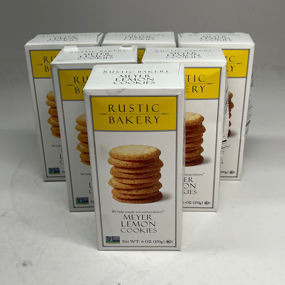 ZA@ RUSTIC BAKERY (6 PACK) Bright & Buttery Meyer Lemon Cookies 6oz BB 11/26
