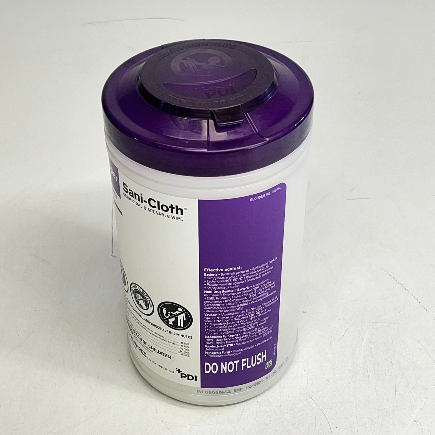 ZA@ PDI  (2 PACK, 75 WIPE EACH) Sani-cloth Germicidal Disposable Wipe Extra Large (Distressed)