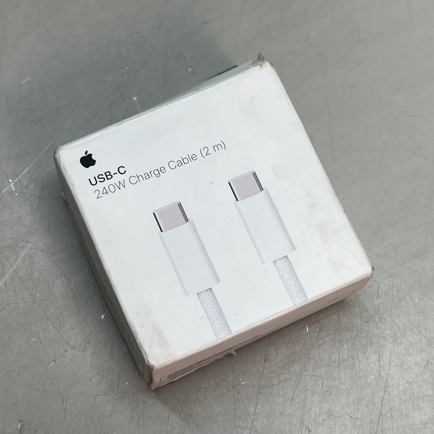 APPLE USB-C Woven Charge Cable 240 Watt (2 M) White MU2G3AM/A (Return)