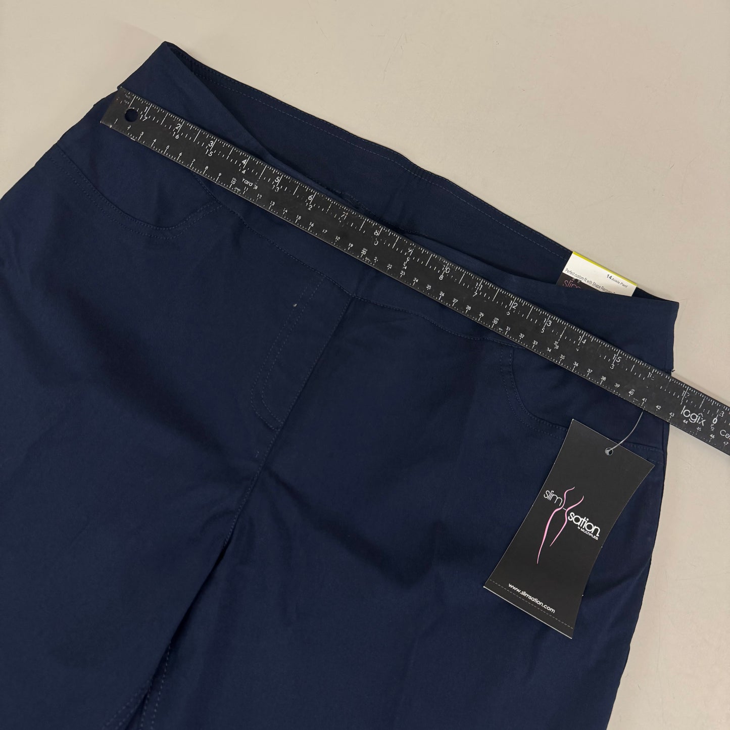 MULTIPLES Ankle Pants Petite Women's Sz 14 Midnight M48716PM