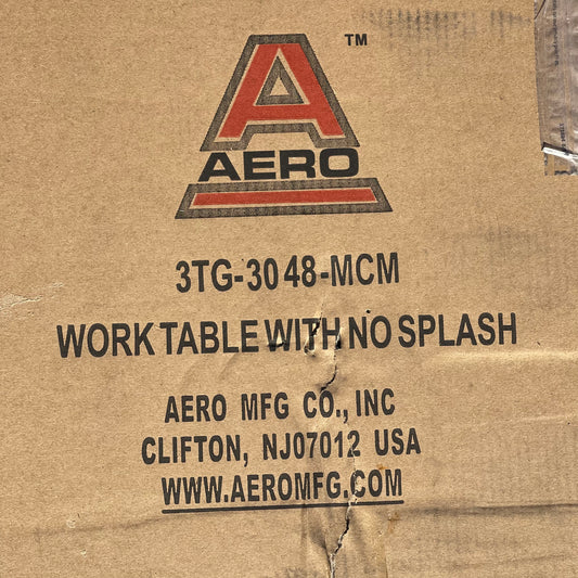 ZA@ Pallet of AERO Work Table & Casters w/o Splash Stainless Steel 3TG-3048-MCM ~40 lbs (AS-IS)