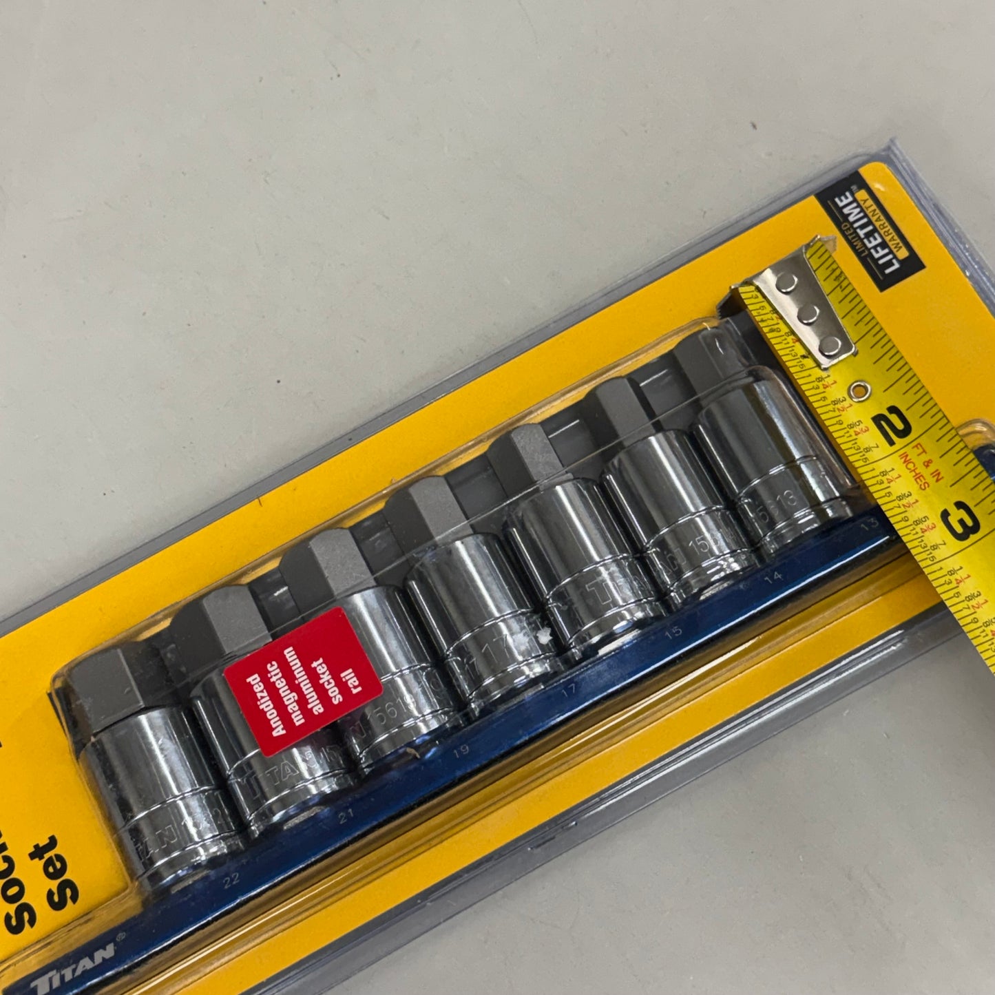 TITAN (7 Piece) Metric Hex Bit Socket Set 1/2" Dr 13-22MM 16131