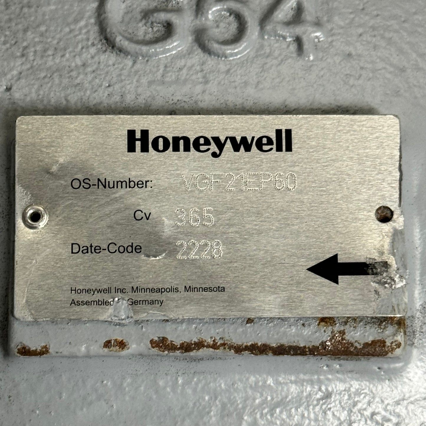 HONEYWELL 6” Pressure Balanced Flanged Globe Valve VGF21EP60