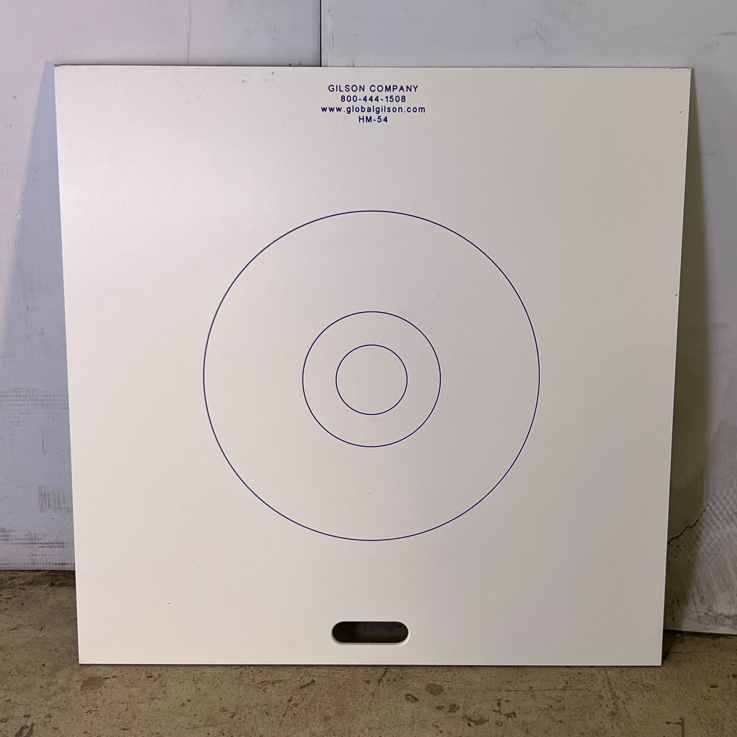 GILSON COMPANY Base Plate for SCC Passing Ability Test Sz 36" x 36", White