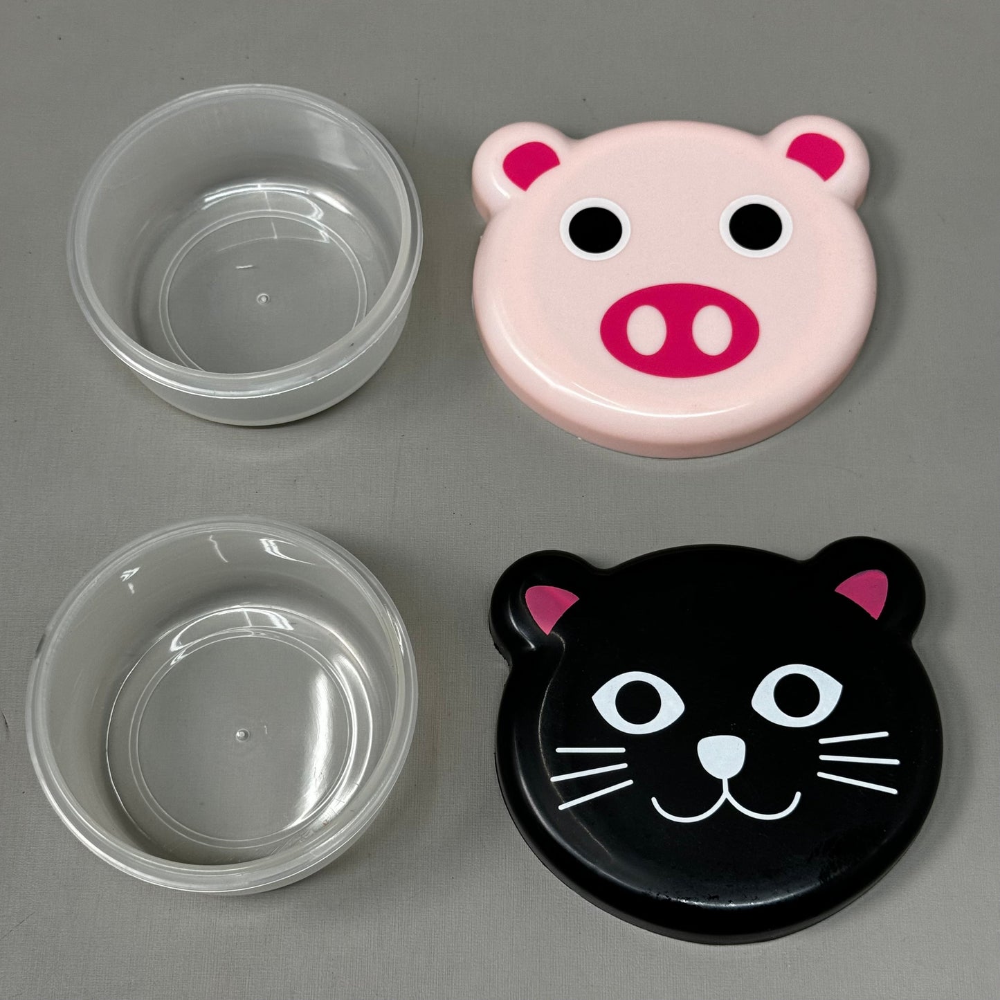 ZA@ KOLORAE (6 PACK) Animal Friends Container set of 2 Pig & Cat KOL-0034 C