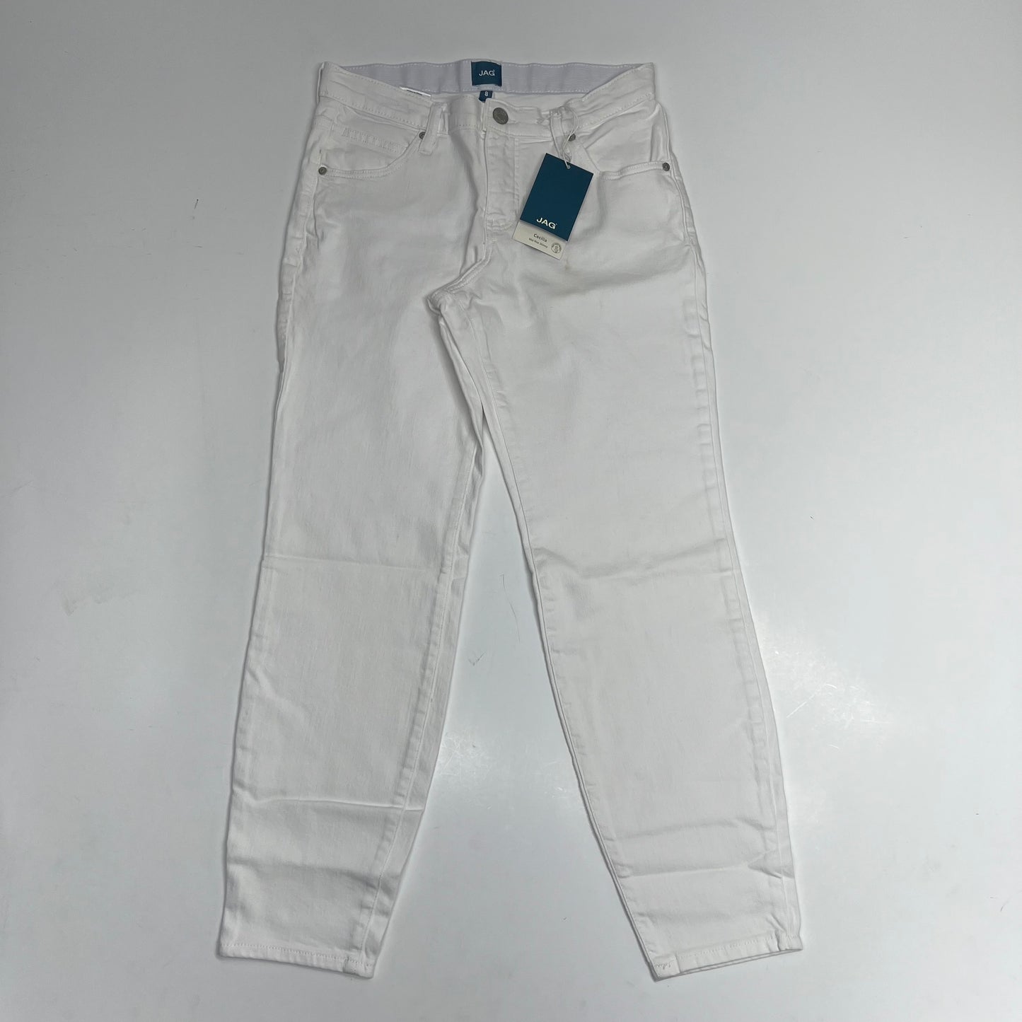 ZA@ JAG Cecila Skinny Jeans Flattering Mid Rise Women's Sz 8/29  White J2865CBD618 (As-is, Small Stain)