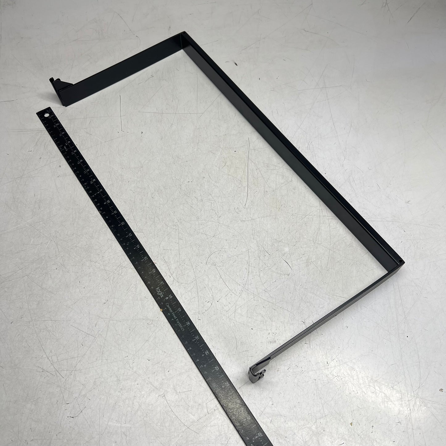 UDIZINE Retail Display Clothing Hanging Rail Unit for Hangers 24" Black VR19DB