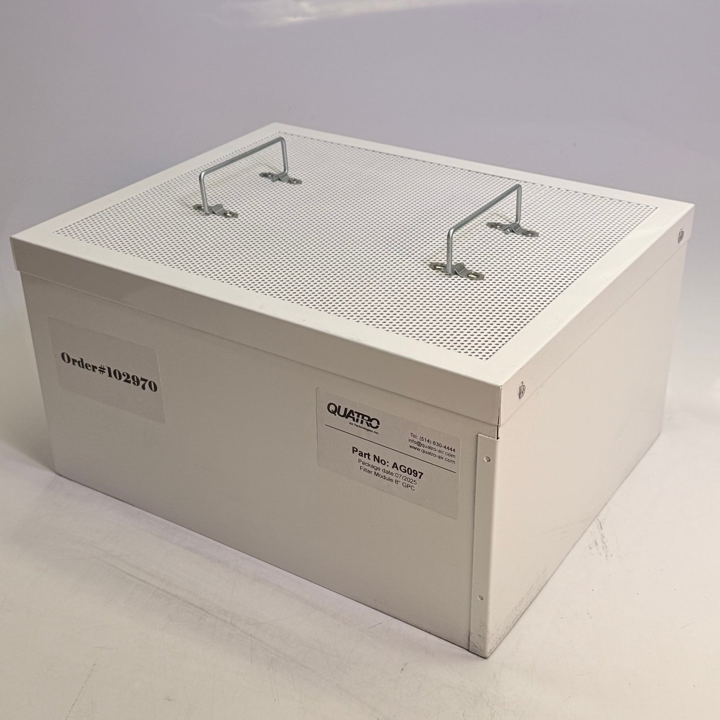 QUATRO AG097 Chemical Filter Module 8" GPC 15 x 12 x 8 in White