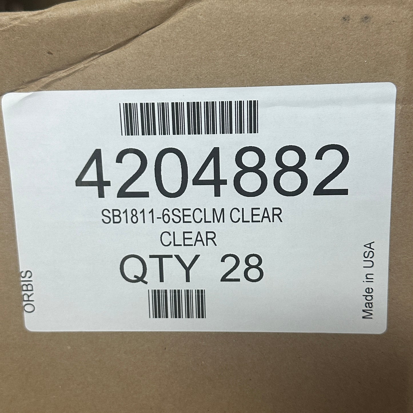 ORBIS Shelf BIN Clear 17 1/2 in x 8in x 11-1/8in SB1811-6SECLM