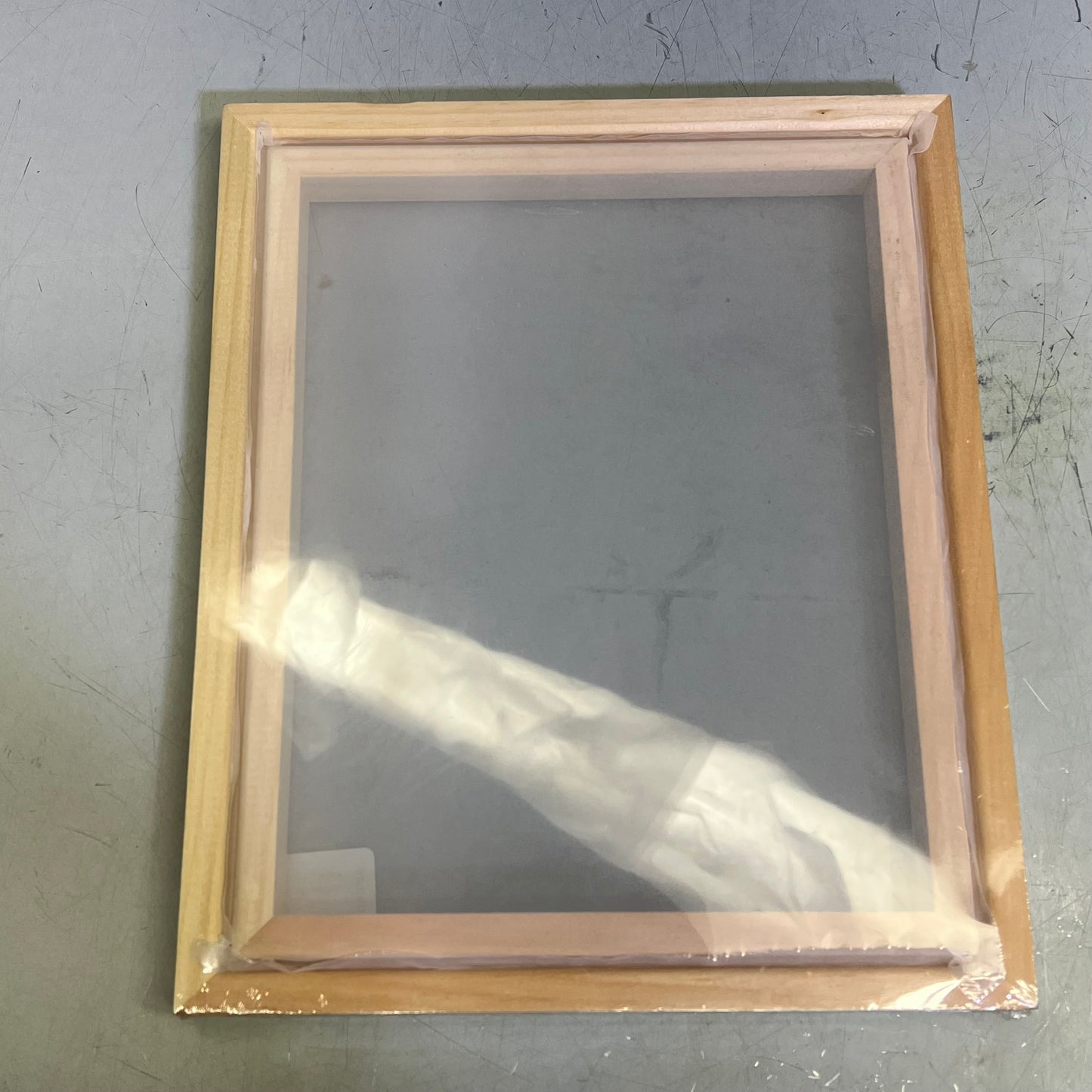 ZA@ SPEEDBALL Screen Printing Hardwood Frame Cord Locked In Grooves 10"x14" Tan 4716 (Slightly Dirty)