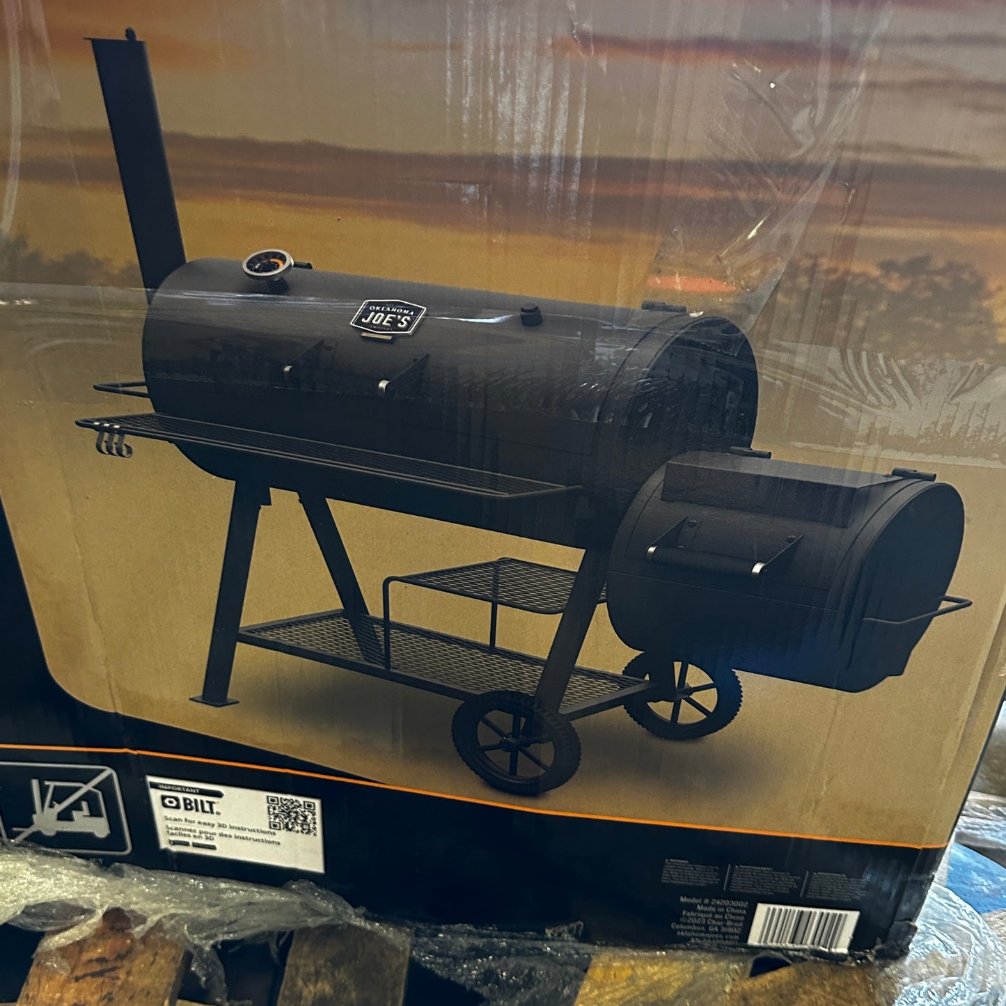 OKLAHOMA JOE’S Highland 1197 Horizontal Charcoal Smoker Model: 24203003