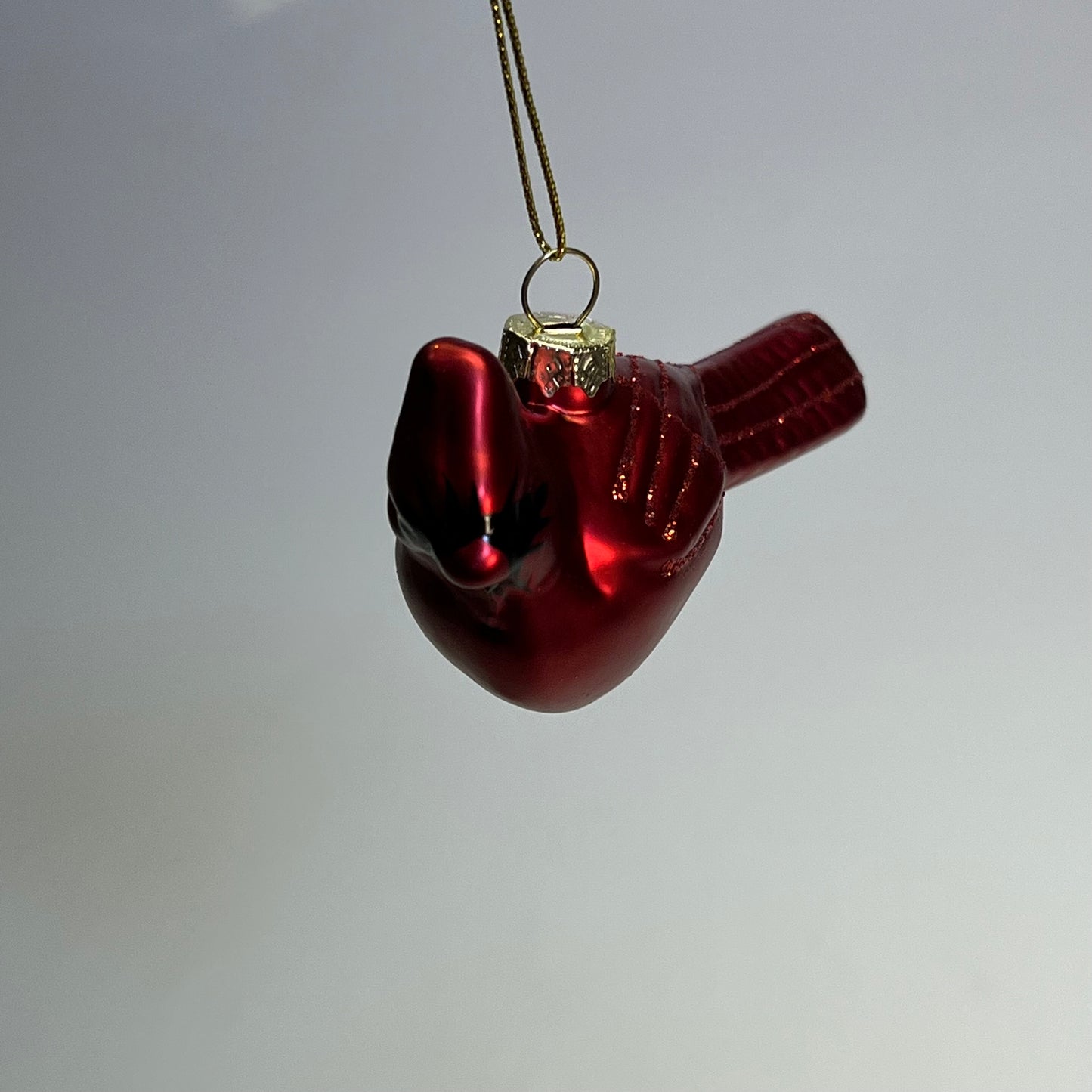 GERSON (5 PACK) Hand Blown Glass Northern Cardinal Ornaments 4.5" Red 2161810