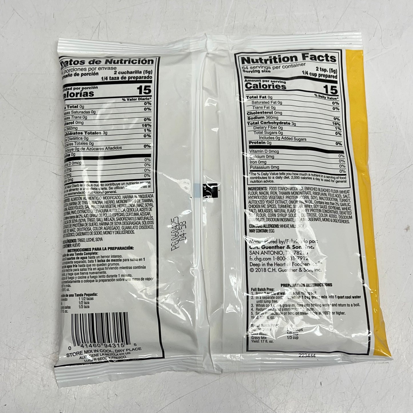 ZA@ PIONEER (6 PACK) Individually Packaged Powder Turkey Gravy Mix 11.3 Oz White C