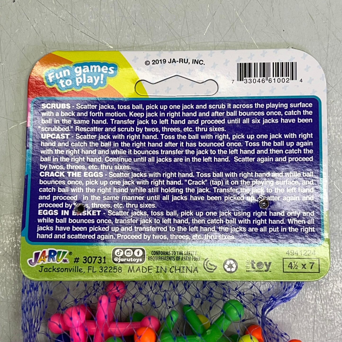 ZA@ JA-RU (3 PACK) Basix Big Jax Game 11 Piece Multicolor 30731