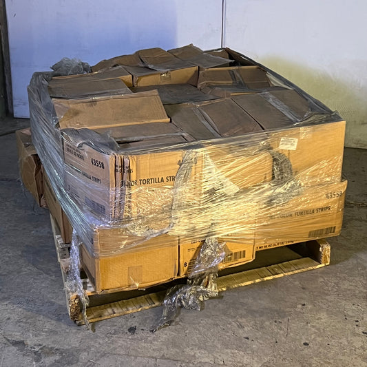 ZA@ Pallet of TRI-COLOR Tortilla Strips 0.5 oz BB 03/26 43558 (AS-IS)