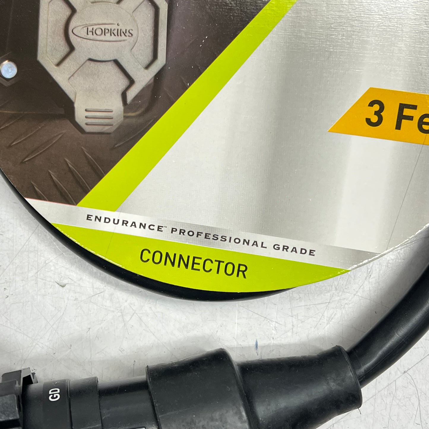 HOPKINS  7 Blade Heavy Duty Pre-wired Jacketed Cable Durable Connector  3' 20022