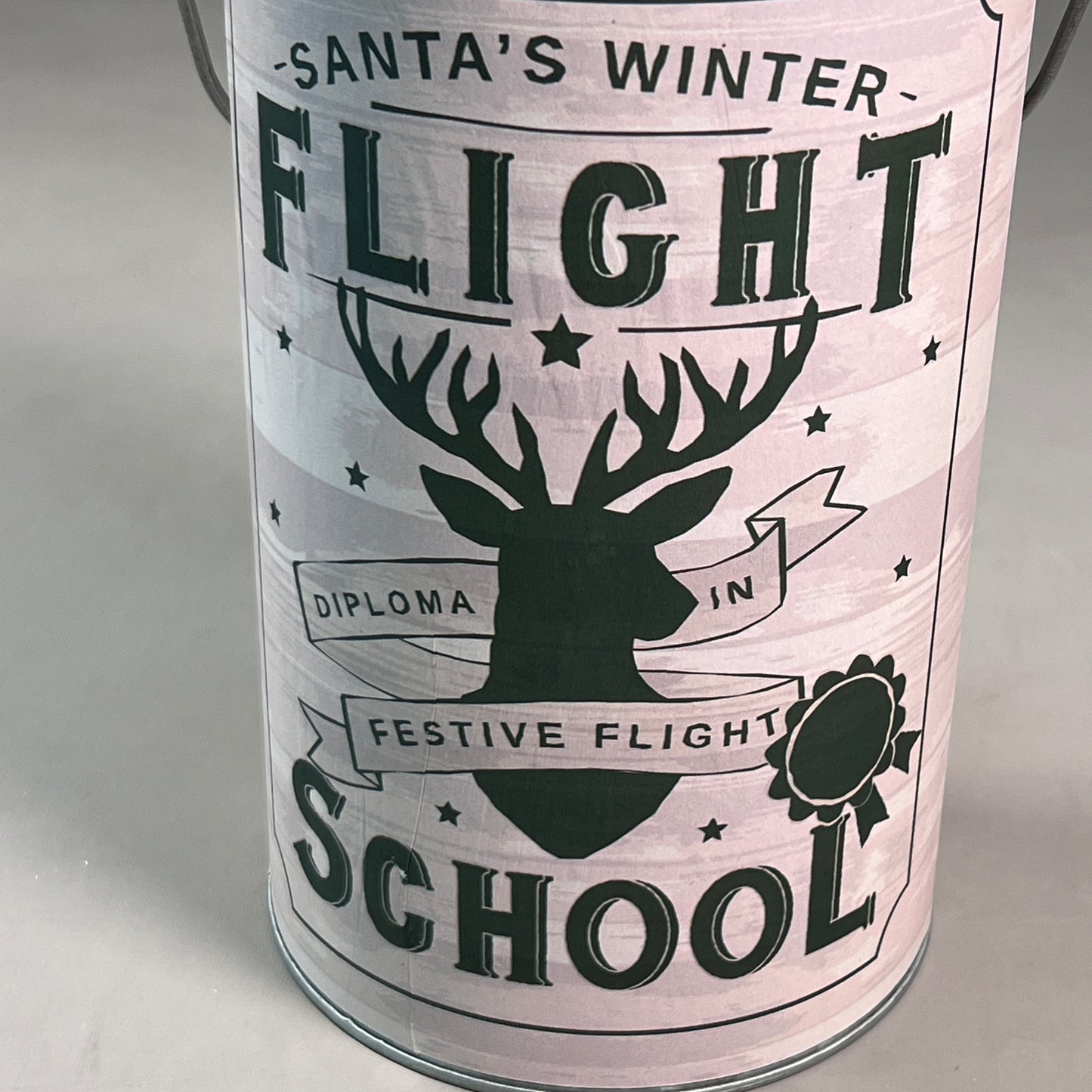 2-PK! RAZ IMPORTS 13" Santa's Flight School Bucket Christmas Decor 4159110 (New)