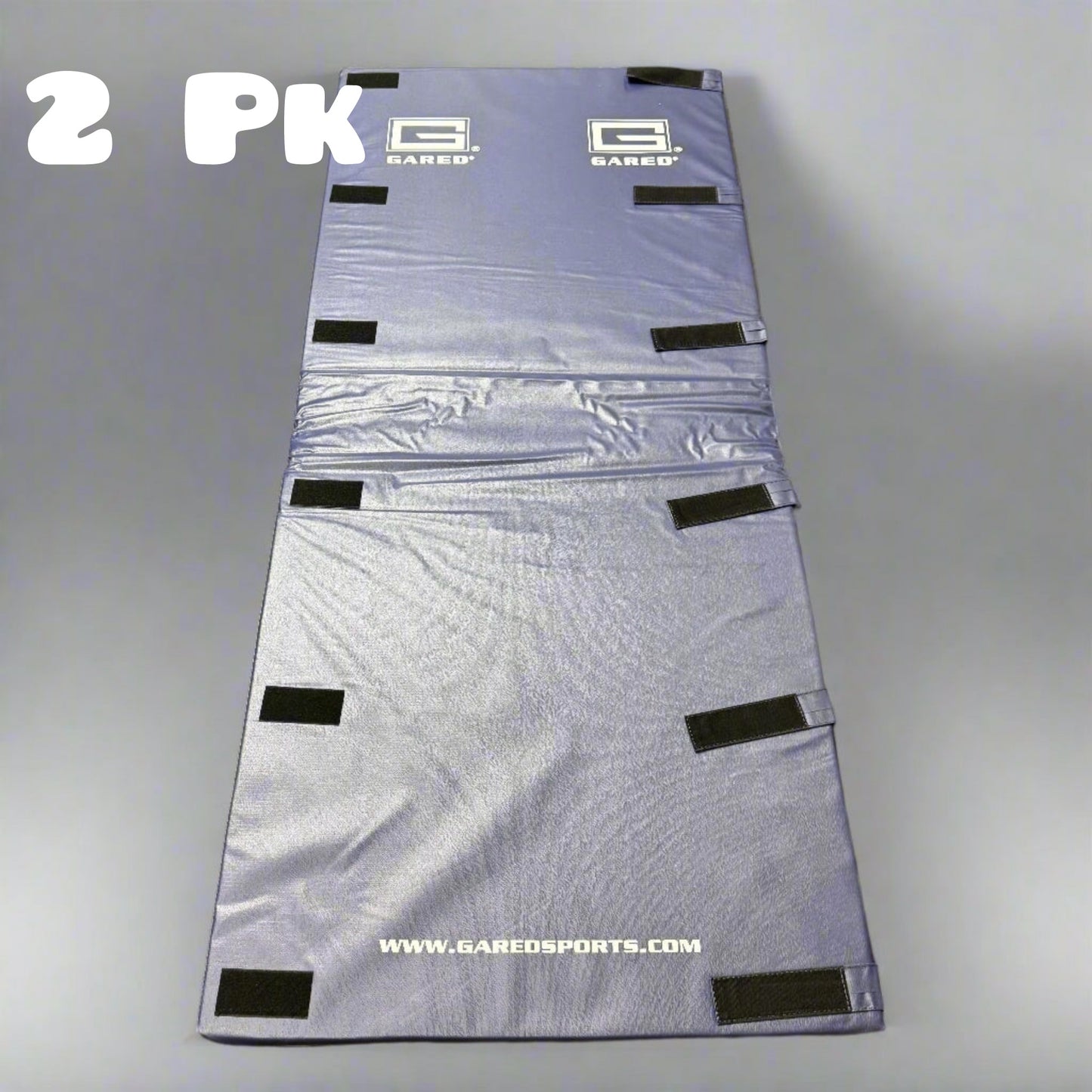 GARED PERFORMANCE SPORTS (2 PACK) Extra Firm Safety Wall Pad 6'x2.5'x2" Blue