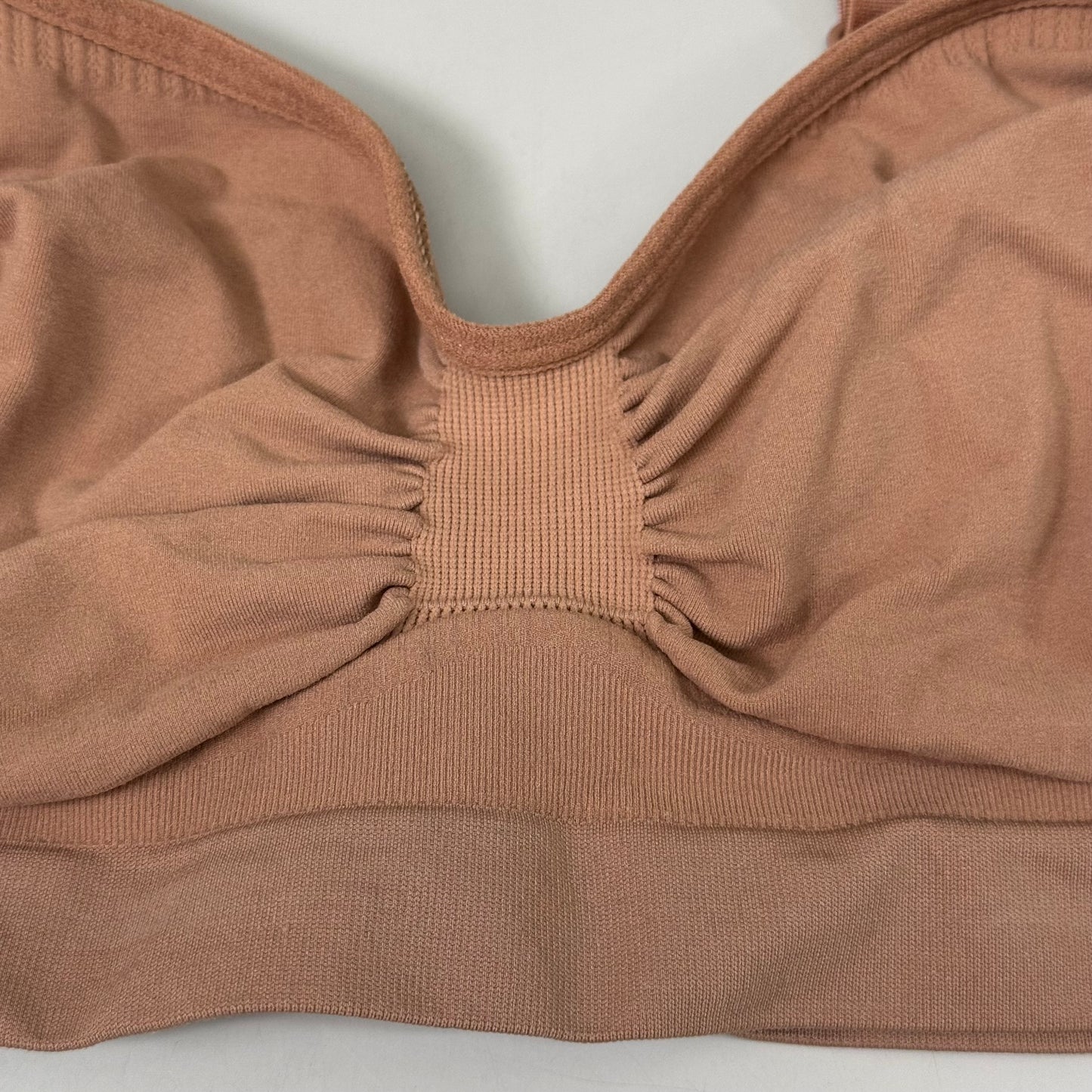 SKIMS Strong Support Seamless Bralette Pique Stitching Women's Sz L/XL Sienna