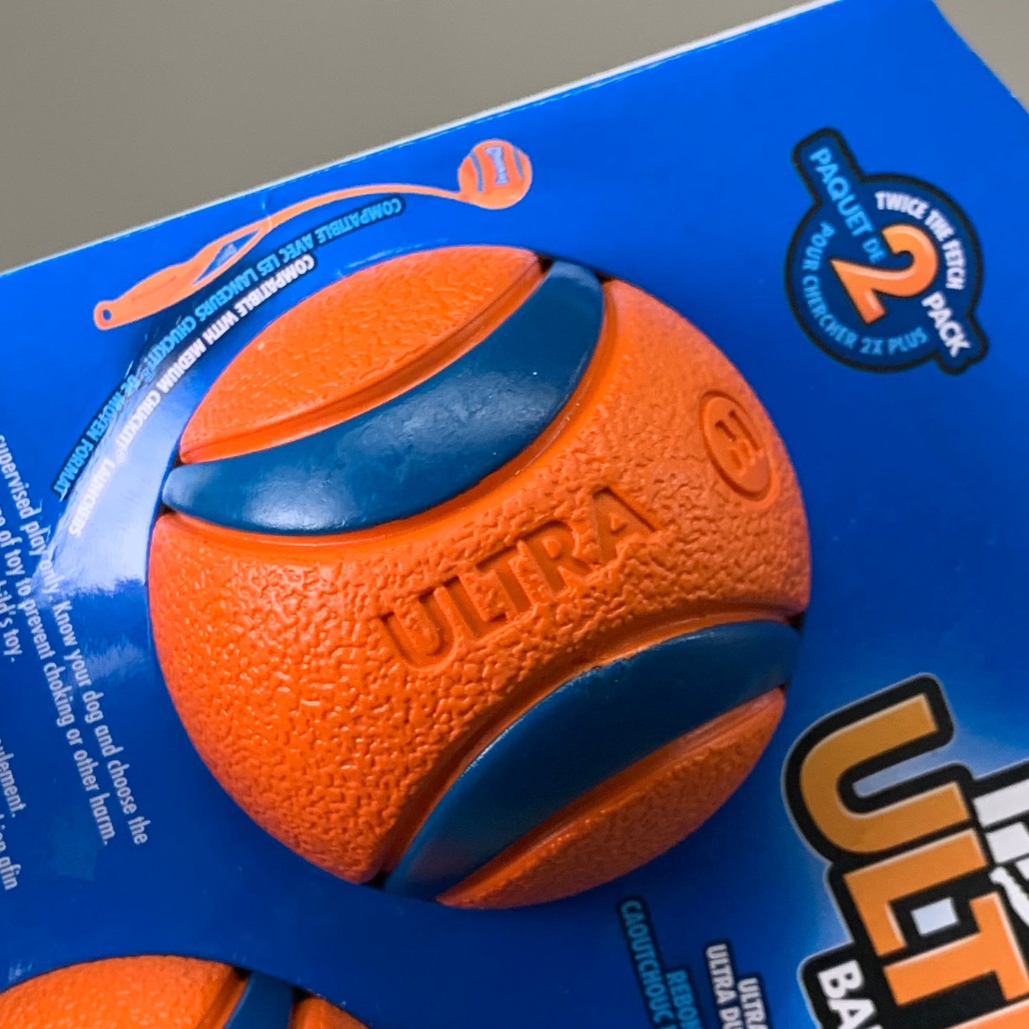 ZA@ CHUCK IT! Durable Ultra Ball (2 PACK, 4 BALLS TOTAL) Bouncy Dog Toy Orange 17001 F