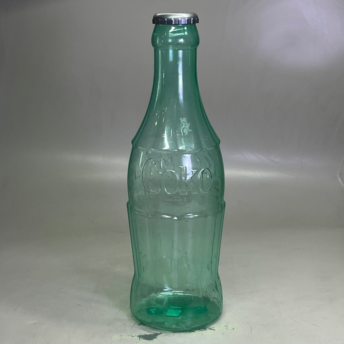 ZA@ COCA-COLA (2 PACK) Plastic Coke Bottle Bank 22"H Green & Red (AS-IS) B