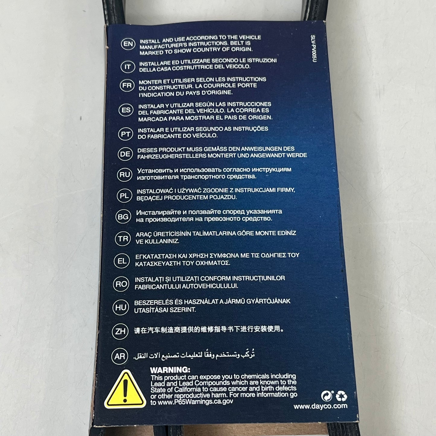 DAYCO Straight Standard Rib Poly Rib Belt EPDM Material .82" K-Section 5060550