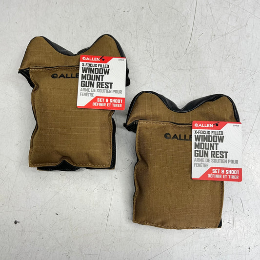 ALLEN  (2 PACK) X-focus Window Series Mount Rest Coyote Front Bag  Brown 18413