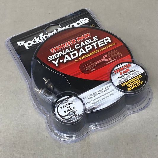 ROCKFORD FOSGATE Twisted Pair Signal Cable Y-Adapter 1 Female to 2-Male RFIY-1F